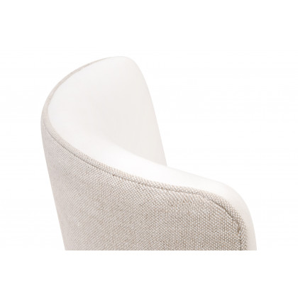 Essentials Duet Dining Chair Set of 2 - LiveSmart Peyton-Pearl, Bisque French Linen, Natural Gray Ash