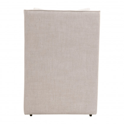 Essentials Harmony Arm Chair with Casters - LiveSmart Peyton-Pearl, Bisque French Linen