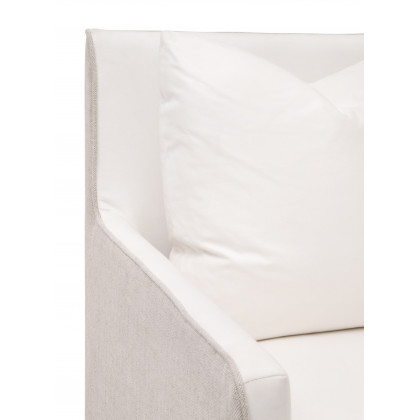 Essentials Harmony Arm Chair with Casters - LiveSmart Peyton-Pearl, Bisque French Linen