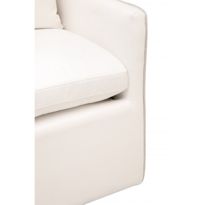Essentials Harmony Arm Chair with Casters - LiveSmart Peyton-Pearl, Bisque French Linen
