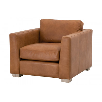 Essentials - Hayden Taper Arm Sofa Chair in Whiskey Brown