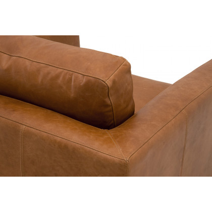 Essentials - Hayden Taper Arm Sofa Chair in Whiskey Brown