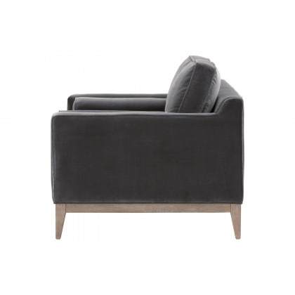 Essentials Parker Post Modern Sofa Chair - Dark Dove Velvet