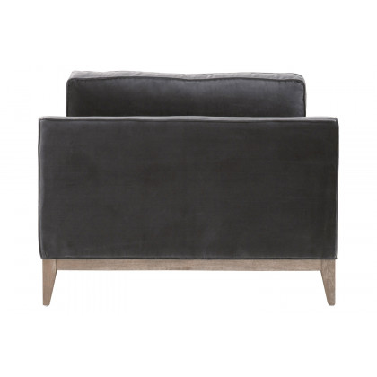 Essentials Parker Post Modern Sofa Chair - Dark Dove Velvet