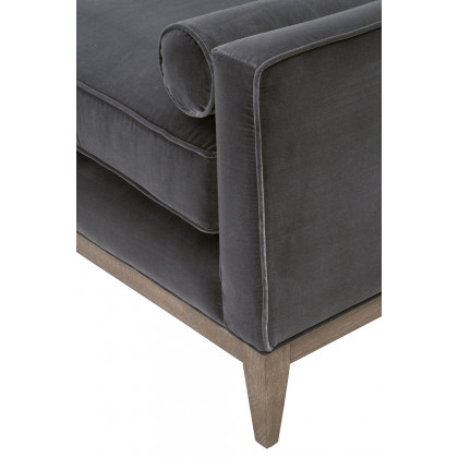 Essentials Parker Post Modern Sofa Chair - Dark Dove Velvet