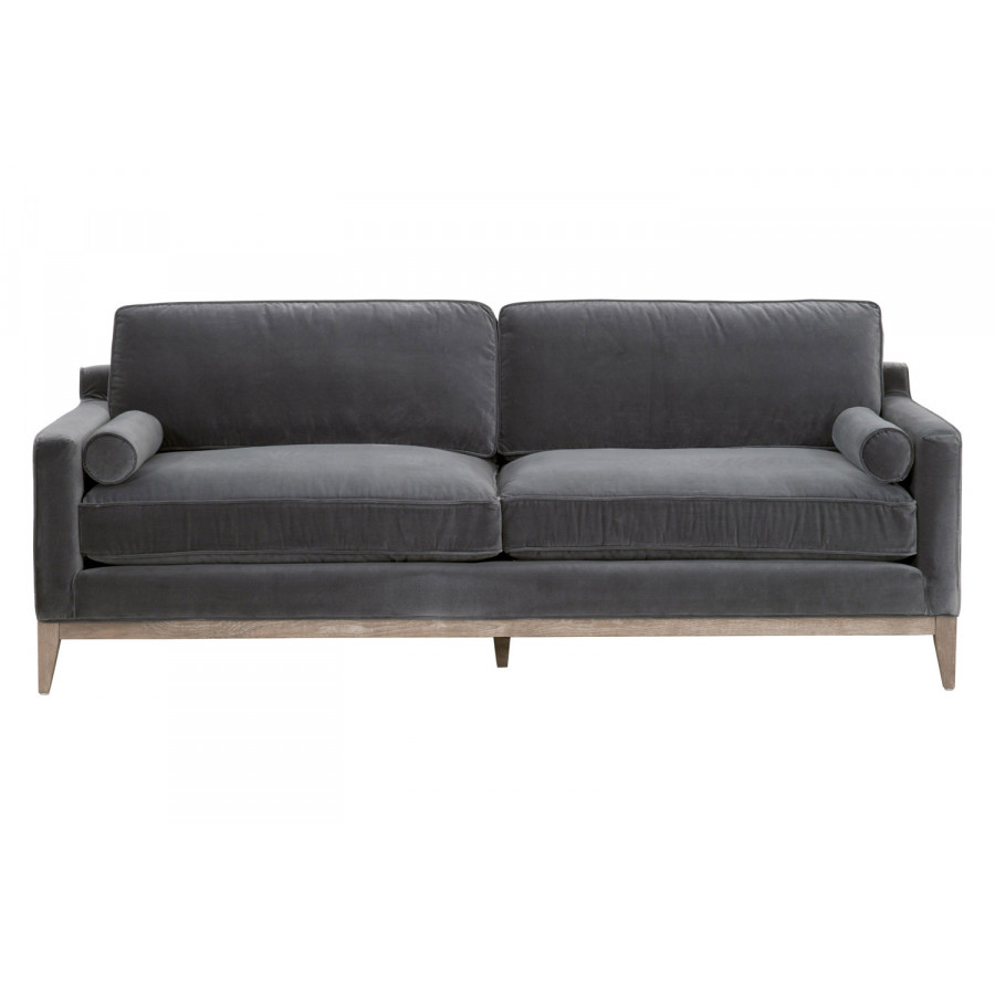 Essentials Parker 86" Post Modern Sofa - Dark Dove Velvet