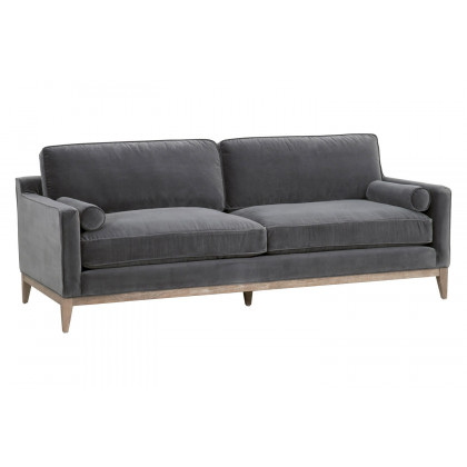 Essentials Parker 86" Post Modern Sofa - Dark Dove Velvet
