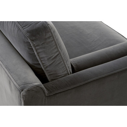 Essentials Parker 86" Post Modern Sofa - Dark Dove Velvet