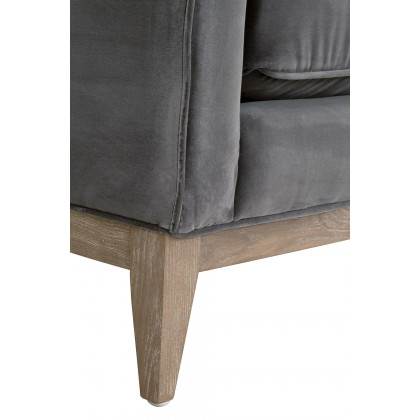 Essentials Parker 86" Post Modern Sofa - Dark Dove Velvet