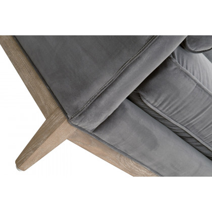Essentials Parker 86" Post Modern Sofa - Dark Dove Velvet