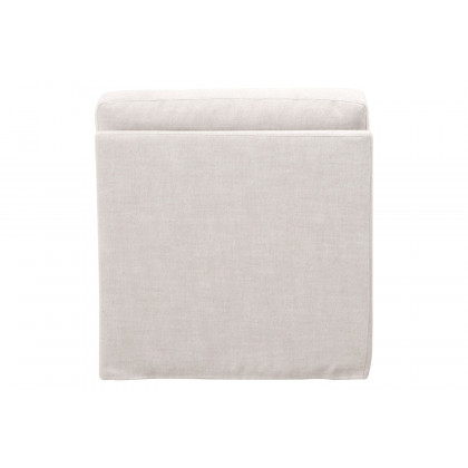 Essentials - Lena Modular Slipcover 1-Seat Armless Chair in Bisque Espresso