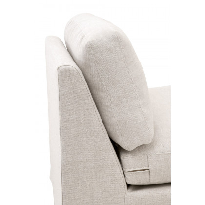 Essentials - Lena Modular Slipcover 1-Seat Armless Chair in Bisque Espresso