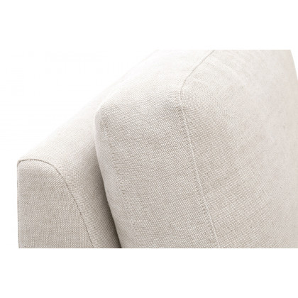 Essentials - Lena Modular Slipcover 1-Seat Armless Chair in Bisque Espresso