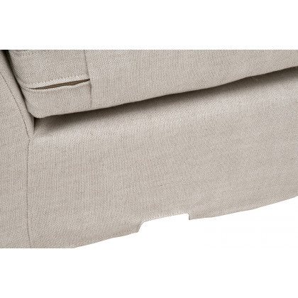 Essentials - Lena Modular Slipcover 1-Seat Armless Chair in Bisque Espresso
