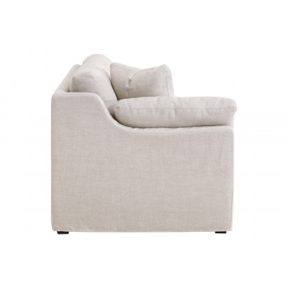 Essentials Lena Modular Slipcover 2-Seat Left Slope Arm Sofa - Espresso/Bisque