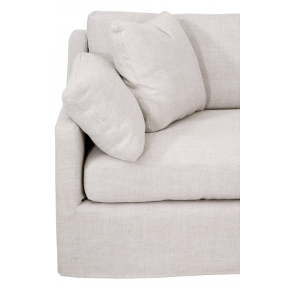 Essentials Lena Modular Slipcover 2-Seat Left Slope Arm Sofa - Espresso/Bisque