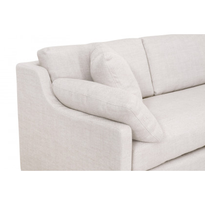 Essentials Lena Modular Slipcover 2-Seat Left Slope Arm Sofa - Espresso/Bisque