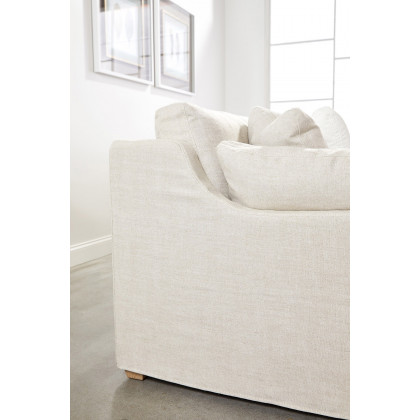 Essentials Lena Modular Slipcover 2-Seat Left Slope Arm Sofa - Espresso/Bisque