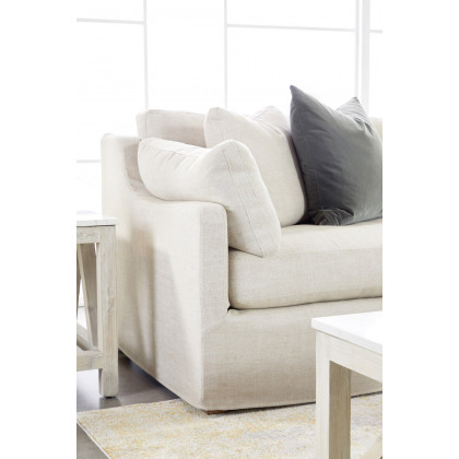 Essentials Lena Modular Slipcover 2-Seat Left Slope Arm Sofa - Espresso/Bisque