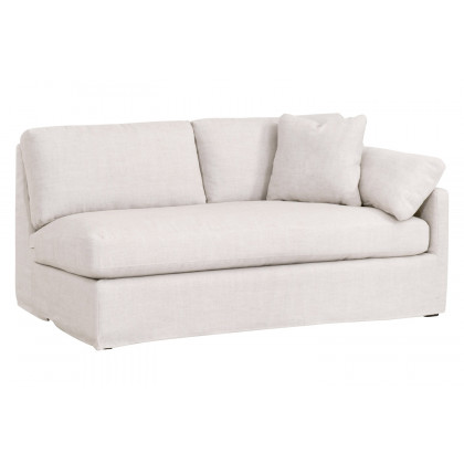Essentials Lena Modular Slipcover 2-Seat Right Slope Arm Sofa - Espresso/Bisque