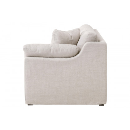 Essentials Lena Modular Slipcover 2-Seat Right Slope Arm Sofa - Espresso/Bisque