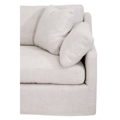 Essentials Lena Modular Slipcover 2-Seat Right Slope Arm Sofa - Espresso/Bisque