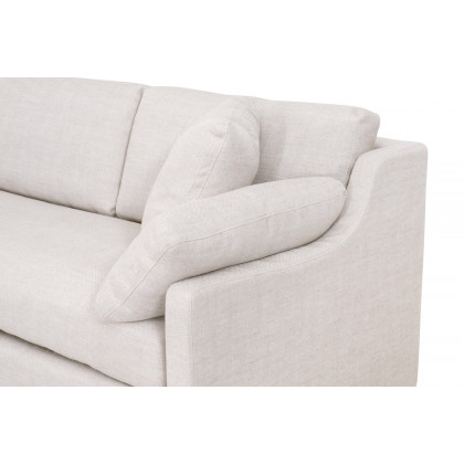 Essentials Lena Modular Slipcover 2-Seat Right Slope Arm Sofa - Espresso/Bisque