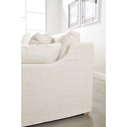Essentials Lena Modular Slipcover 2-Seat Right Slope Arm Sofa - Espresso/Bisque