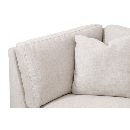 Essentials - Lena Modular Slipcover Corner Chair in Bisque Espresso