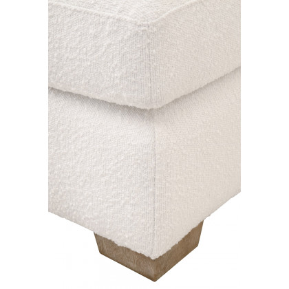 Essentials - Dean California Casual Ottoman in Boucle Snow Natural Gray