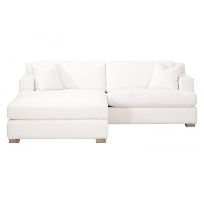 Essentials Dean 92" California Casual Sofa - Boucle Snow Natural Gray