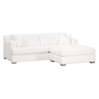 Essentials Dean 92" California Casual Sofa - Boucle Snow Natural Gray