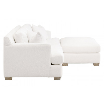 Essentials Dean 92" California Casual Sofa - Boucle Snow Natural Gray