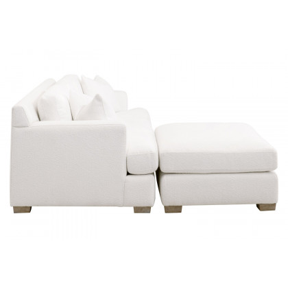 Essentials Dean 92" California Casual Sofa - Boucle Snow Natural Gray