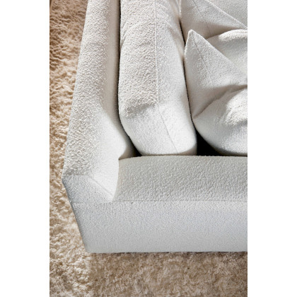 Essentials Dean 92" California Casual Sofa - Boucle Snow Natural Gray