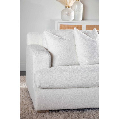 Essentials Dean 92" California Casual Sofa - Boucle Snow Natural Gray
