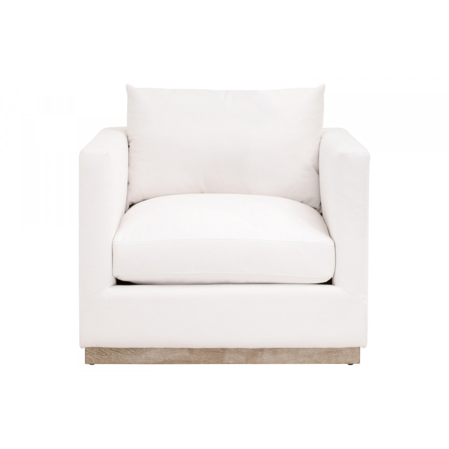 Essentials - Siena Plinth Base Sofa Chair in LiveSmart Machale Ivory