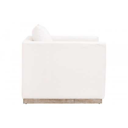 Essentials - Siena Plinth Base Sofa Chair in LiveSmart Machale Ivory