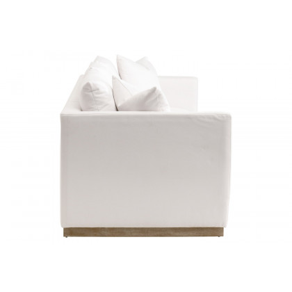 Essentials - Siena 96" Plinth Base Sofa in LiveSmart Machale Ivory