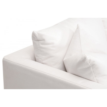 Essentials - Siena 96" Plinth Base Sofa in LiveSmart Machale Ivory