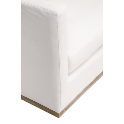 Essentials - Siena 96" Plinth Base Sofa in LiveSmart Machale Ivory
