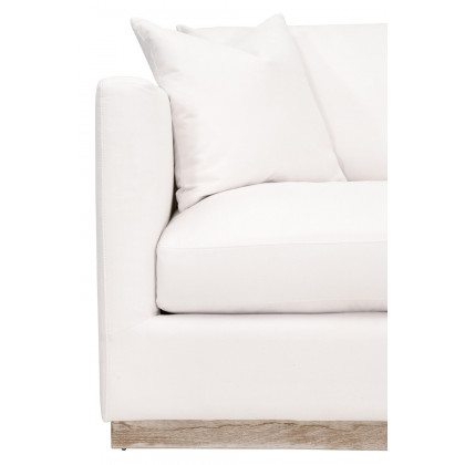Essentials - Siena 96" Plinth Base Sofa in LiveSmart Machale Ivory