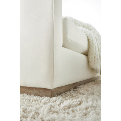 Essentials - Siena 96" Plinth Base Sofa in LiveSmart Machale Ivory