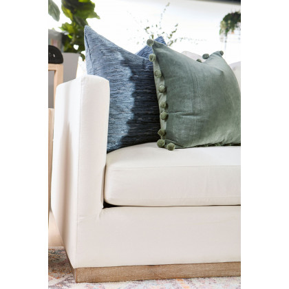 Essentials - Siena 96" Plinth Base Sofa in LiveSmart Machale Ivory