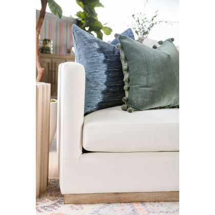 Essentials - Siena 96" Plinth Base Sofa in LiveSmart Machale Ivory