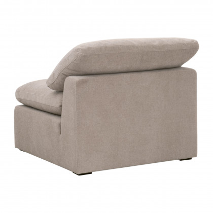 Essentials Sky Modular Armless Chair - Performance Latte Micro Boucle, Espresso
