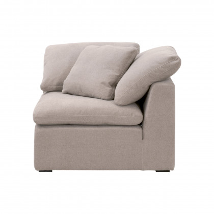 Essentials Sky Modular Corner Chair - Performance Latte Micro Boucle, Espresso