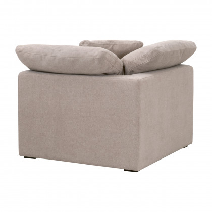 Essentials Sky Modular Corner Chair - Performance Latte Micro Boucle, Espresso