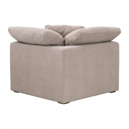 Essentials Sky Modular Corner Chair - Performance Latte Micro Boucle, Espresso