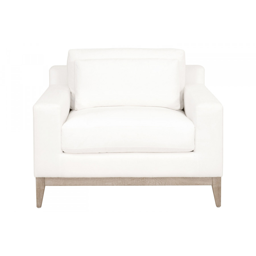 Essentials - Vienna Track Arm Sofa Chair in LiveSmart Peyton Pearl Natural Gray
